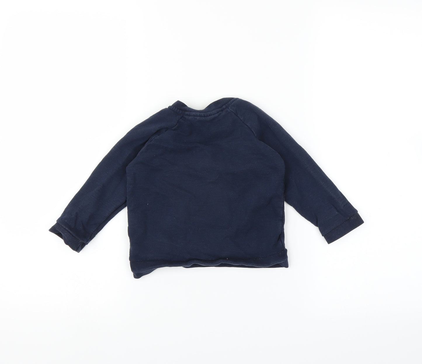 JoJo Maman Baby Blue   Pullover Jumper Size 12-18 Months  - Bear