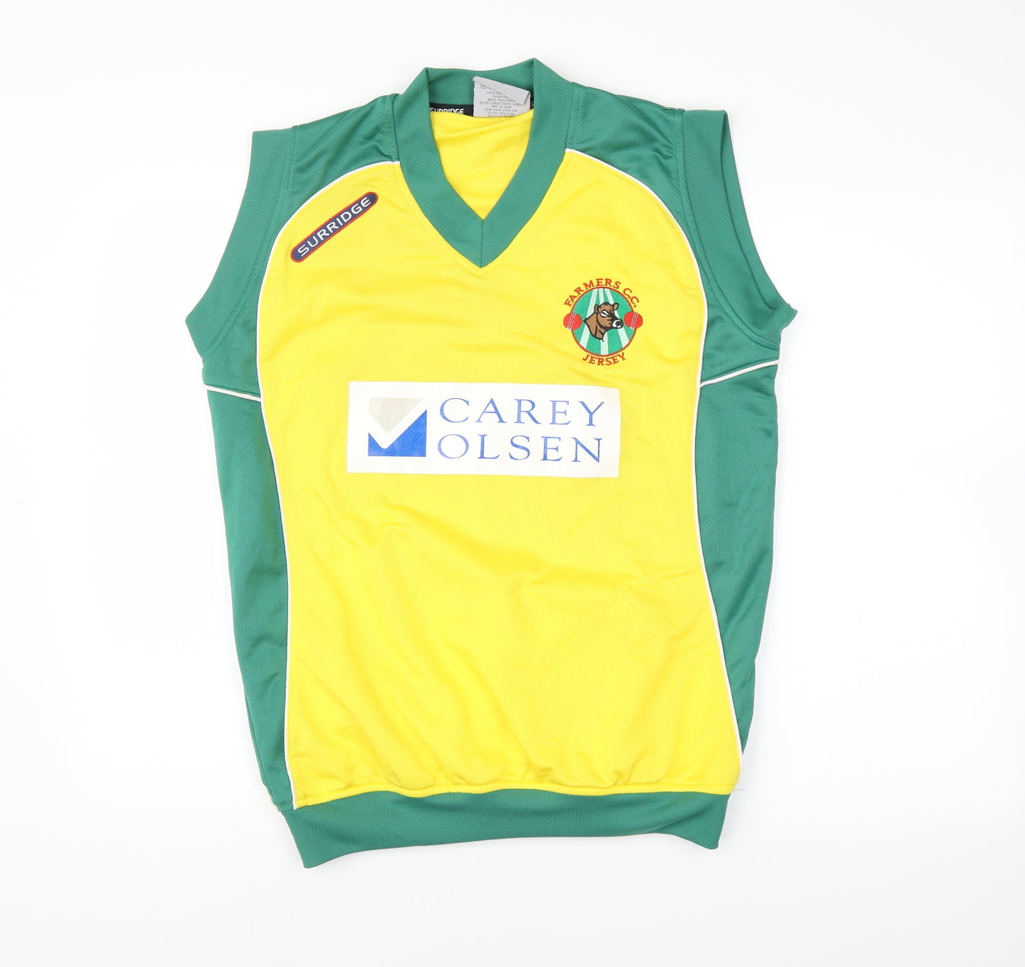 Surridge Mens Yellow   Pullover Jumper Size M  - farmers C.C. Jersey