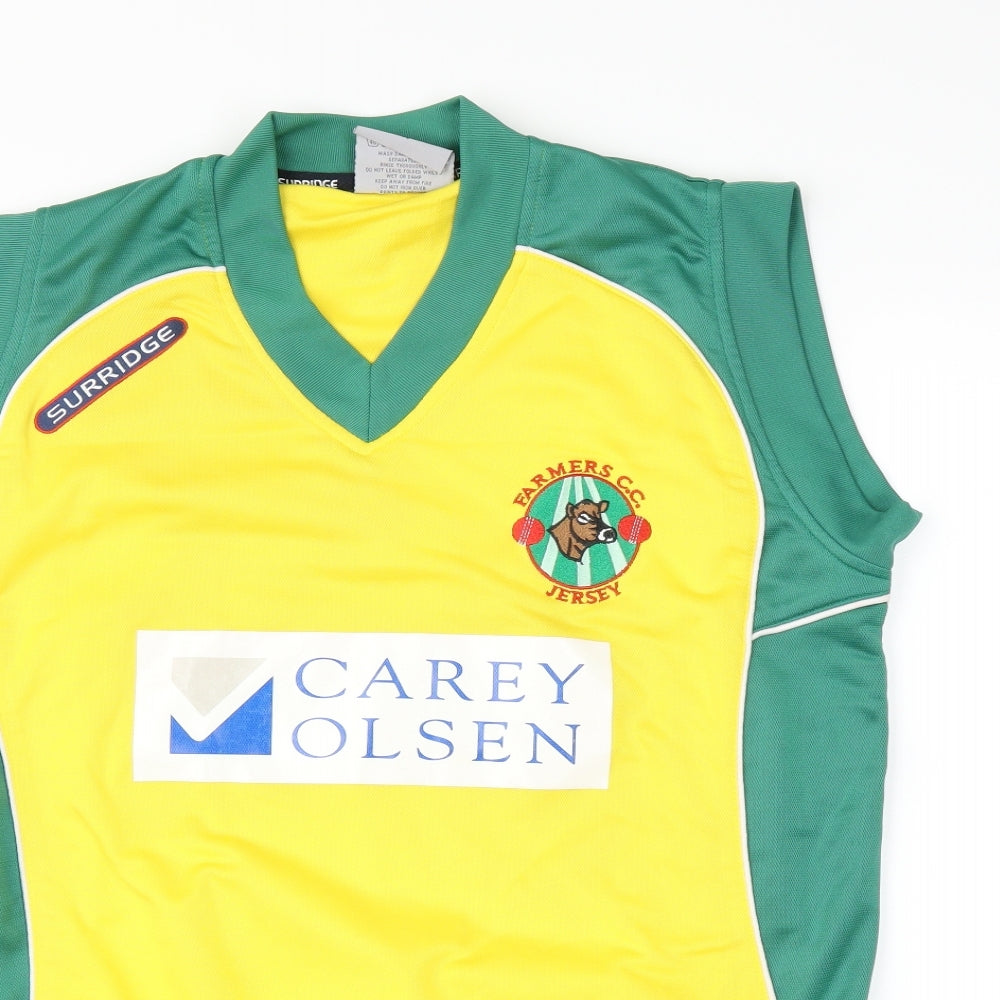 Surridge Mens Yellow   Pullover Jumper Size M  - farmers C.C. Jersey