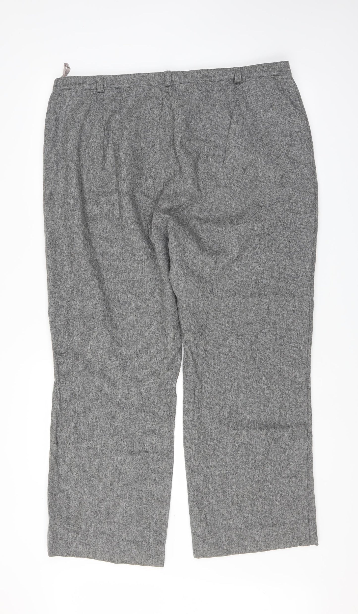 Marks and Spencer Womens Grey   Trousers  Size 20 L27 in - Zipped pockets