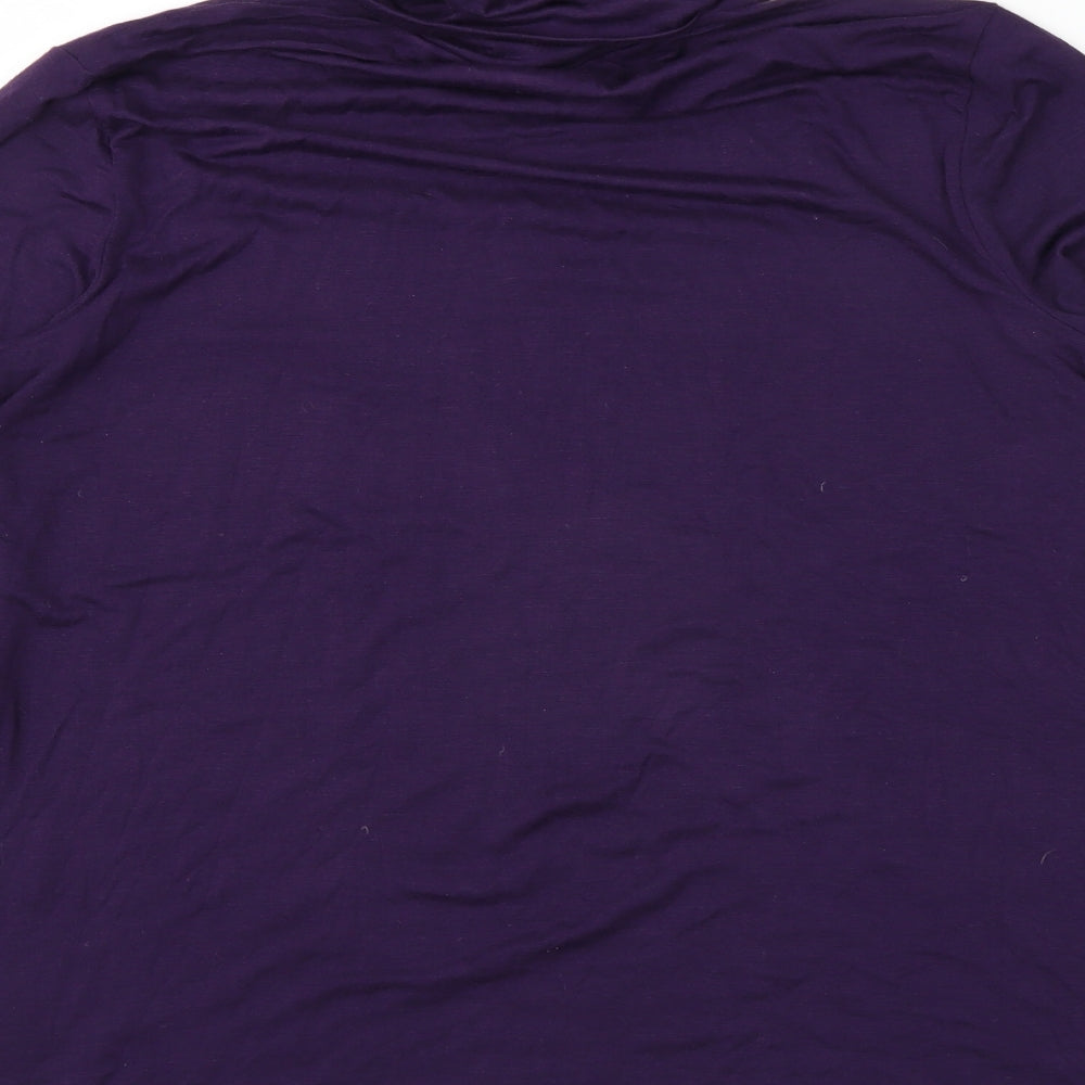 ESMARA Womens Purple   Basic T-Shirt Size L