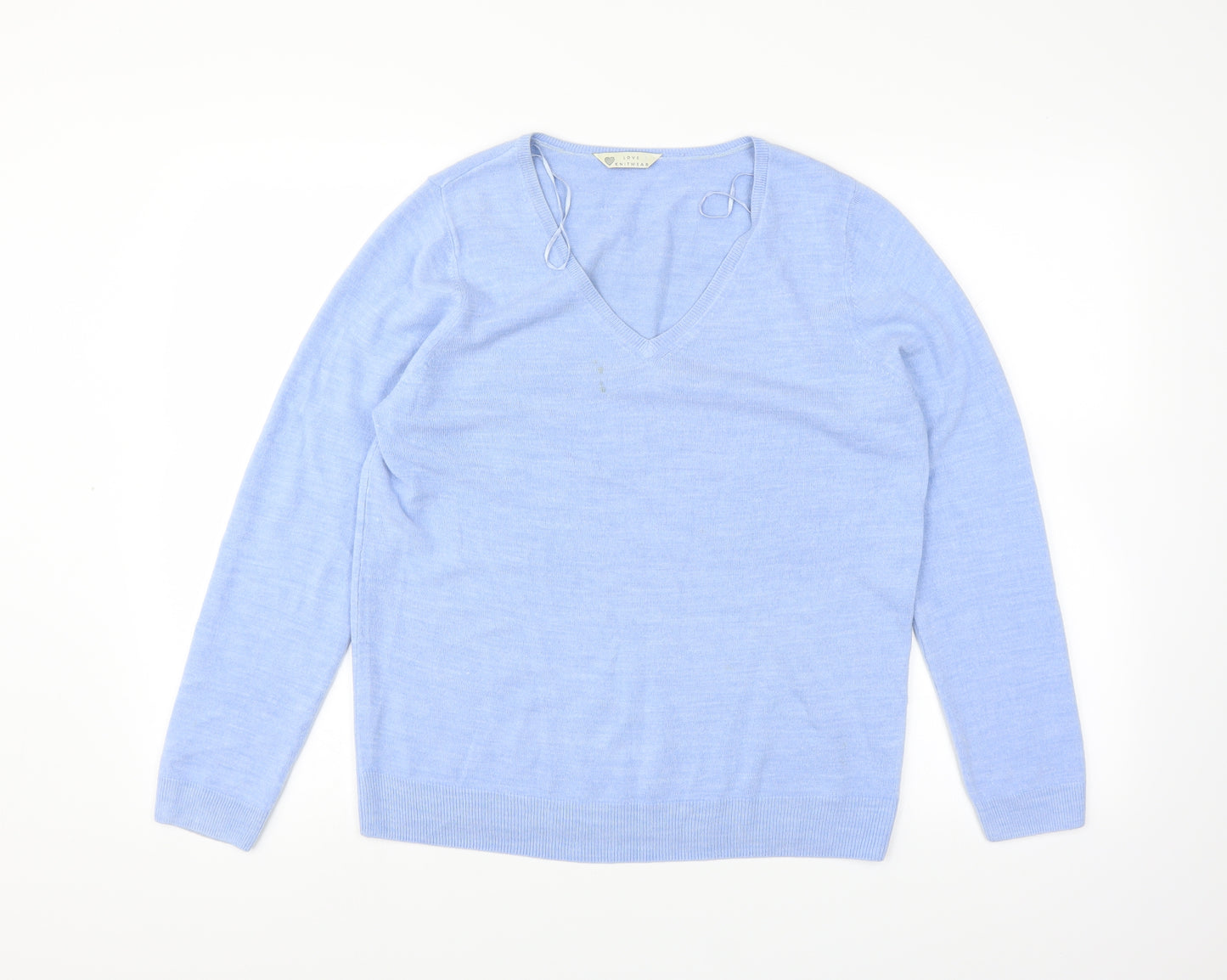 BHS Womens Blue  Knit Pullover Jumper Size 16