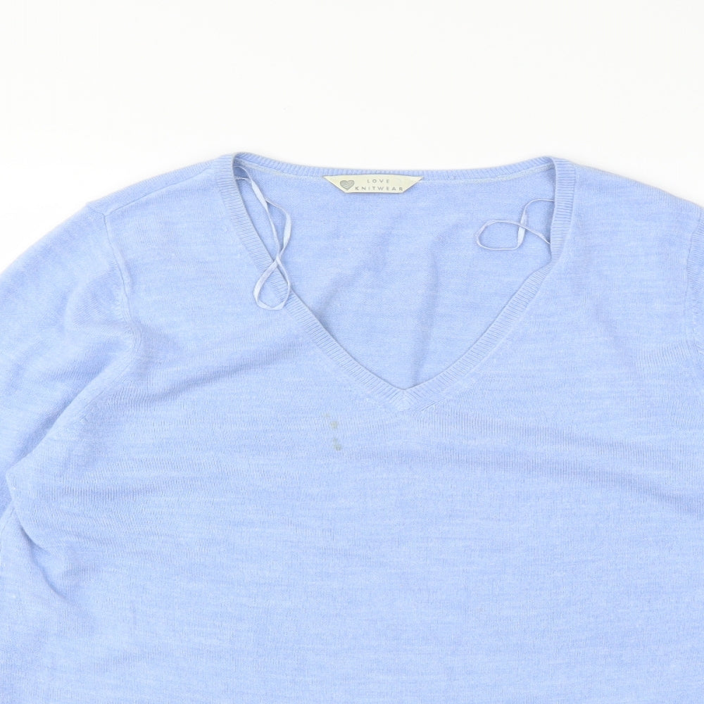 BHS Womens Blue  Knit Pullover Jumper Size 16