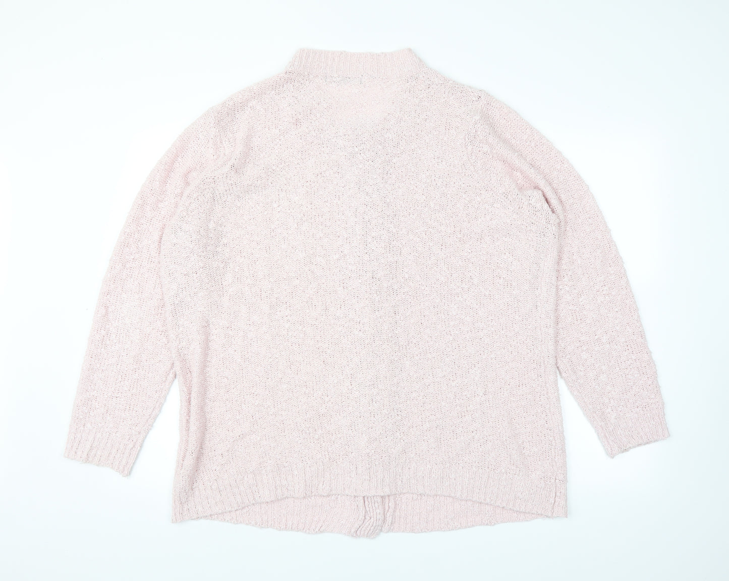 BM Womens Pink  Knit Cardigan Jumper Size XL