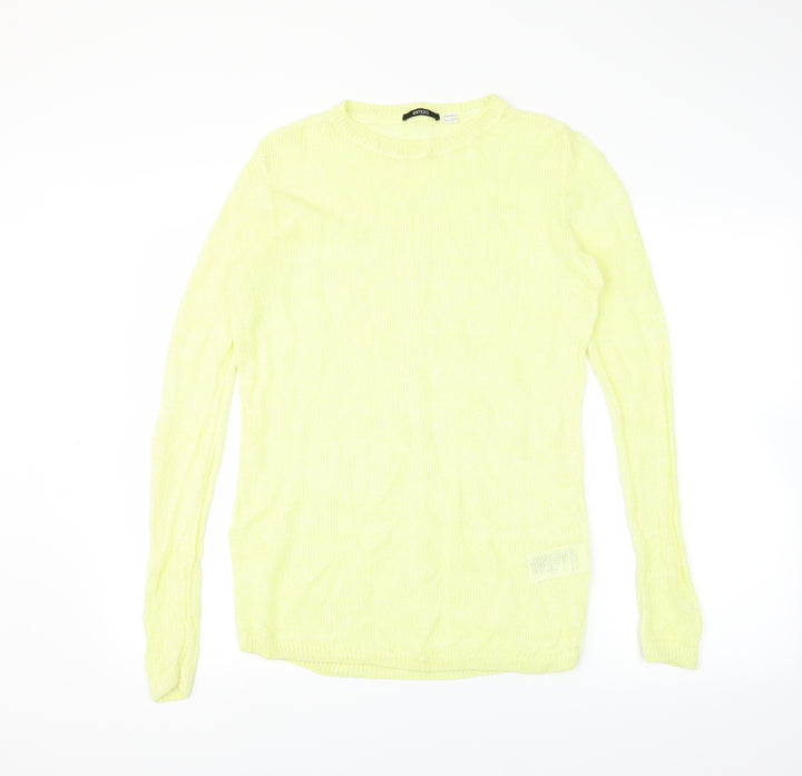 ESMARA Womens Yellow  Knit Pullover Jumper Size 14