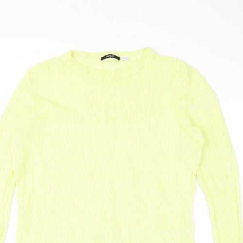 ESMARA Womens Yellow  Knit Pullover Jumper Size 14