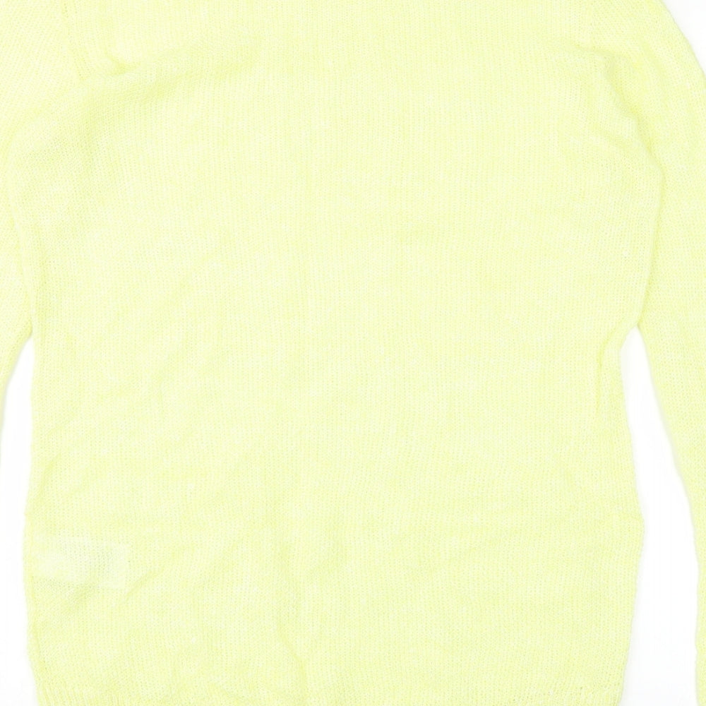 ESMARA Womens Yellow  Knit Pullover Jumper Size 14