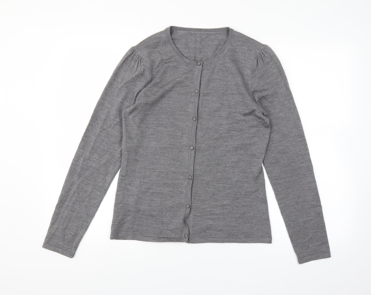Preworn Womens Grey  Knit Cardigan Jumper Size S