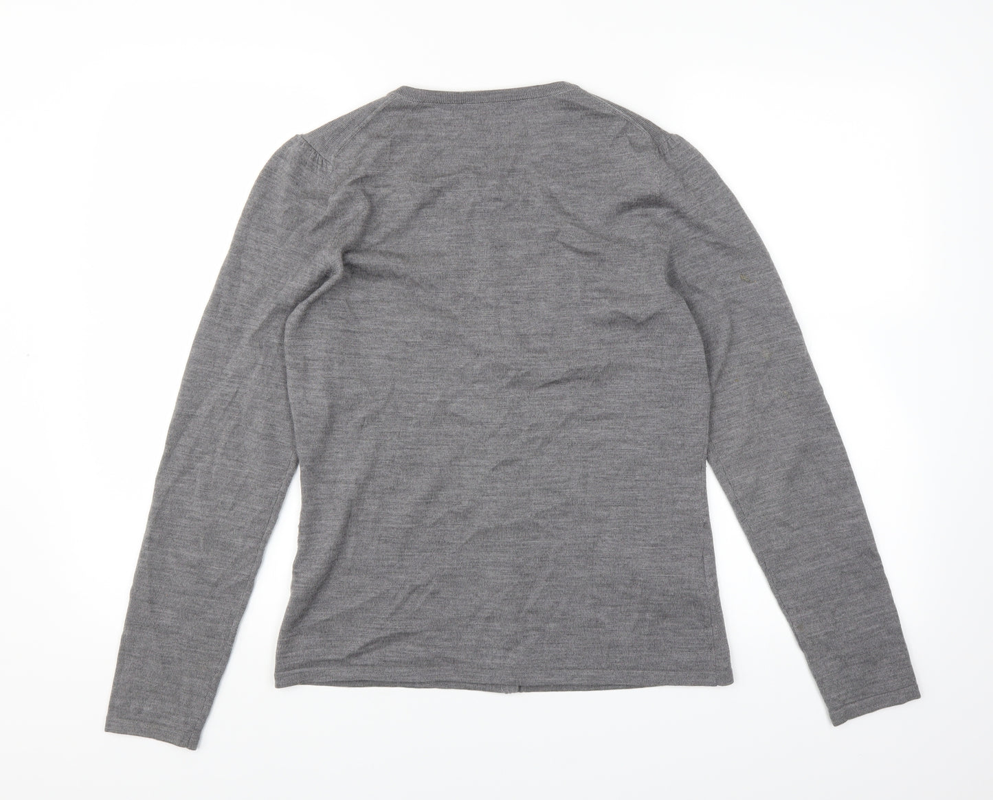 Preworn Womens Grey  Knit Cardigan Jumper Size S