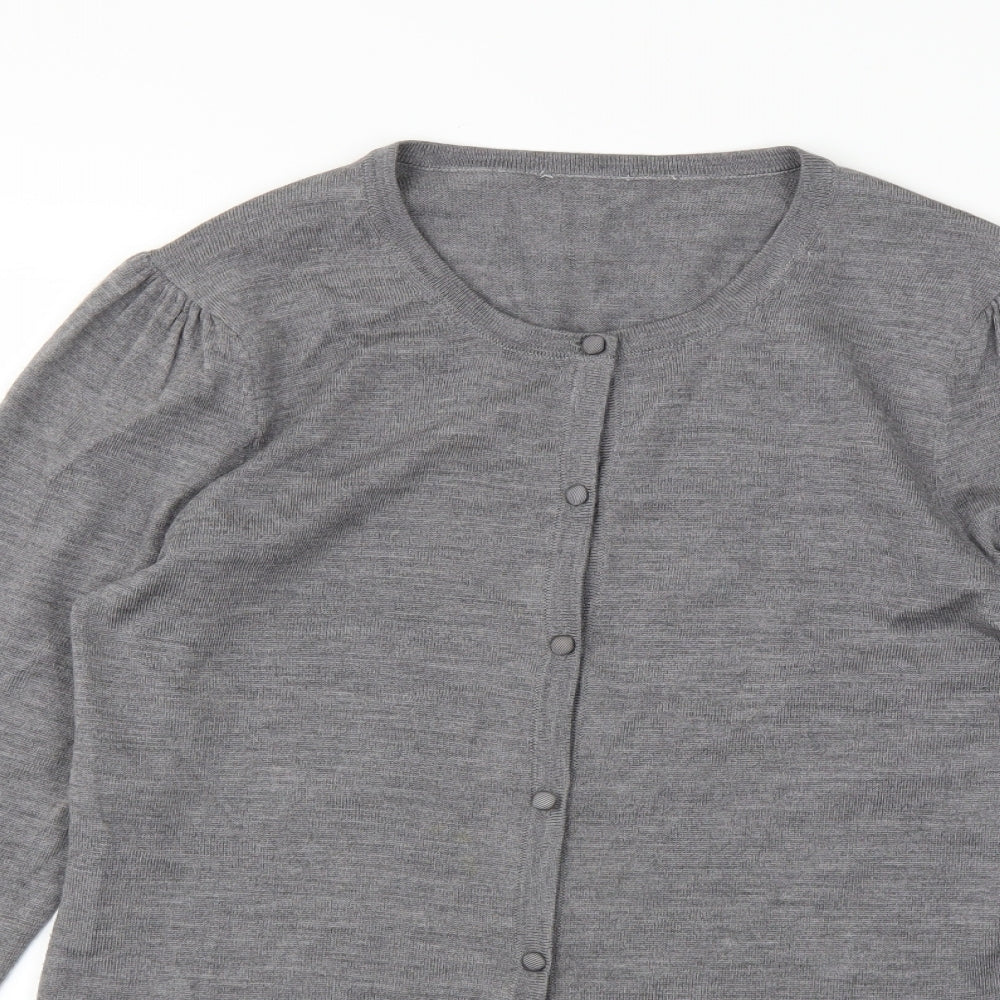 Preworn Womens Grey  Knit Cardigan Jumper Size S