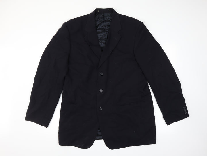 Preworn Mens Blue   Jacket Suit Jacket Size 40