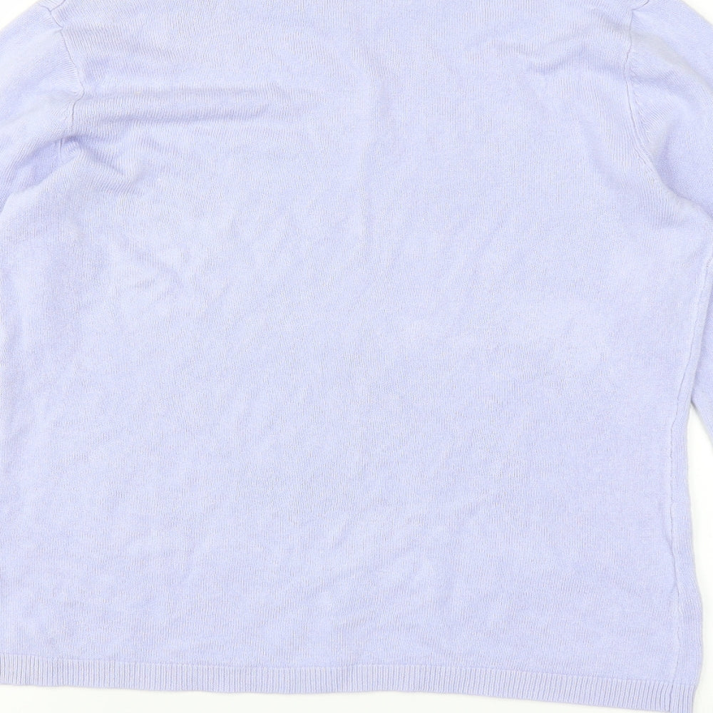 Papaya Womens Purple  Knit Pullover Jumper Size 14