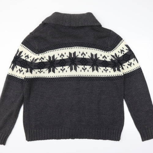 George Mens Grey  Knit Cardigan Jumper Size 2XL  - Christmas Jumper
