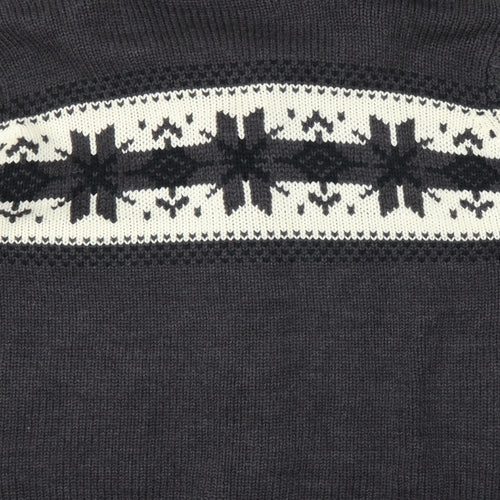 George Mens Grey  Knit Cardigan Jumper Size 2XL  - Christmas Jumper