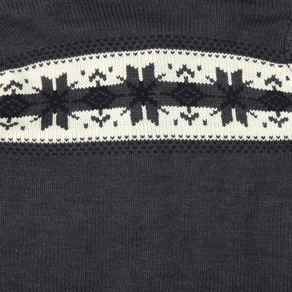 George Mens Grey  Knit Cardigan Jumper Size 2XL  - Christmas Jumper