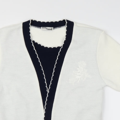 Hand to Hand  Womens White   Pullover Jumper Size M