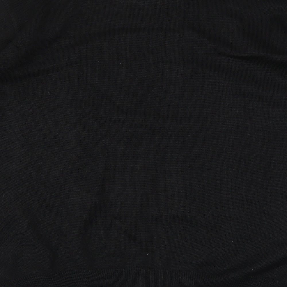 Wolsey Mens Black  Knit Pullover Jumper Size 2XL