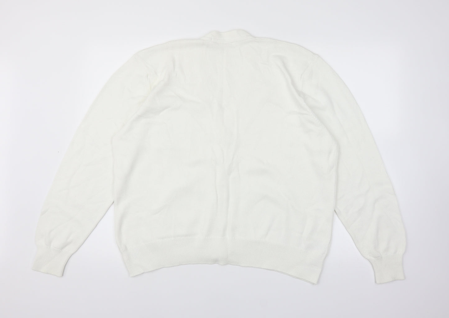 St michael Womens White  Knit Cardigan Jumper Size 20