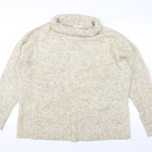 Papaya Womens White  Knit Pullover Jumper Size L