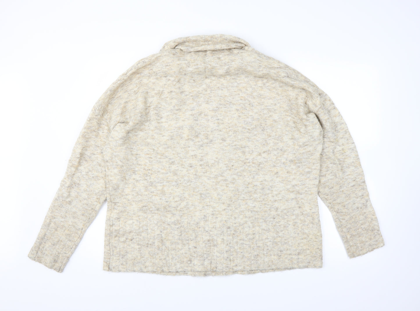 Papaya Womens White  Knit Pullover Jumper Size L