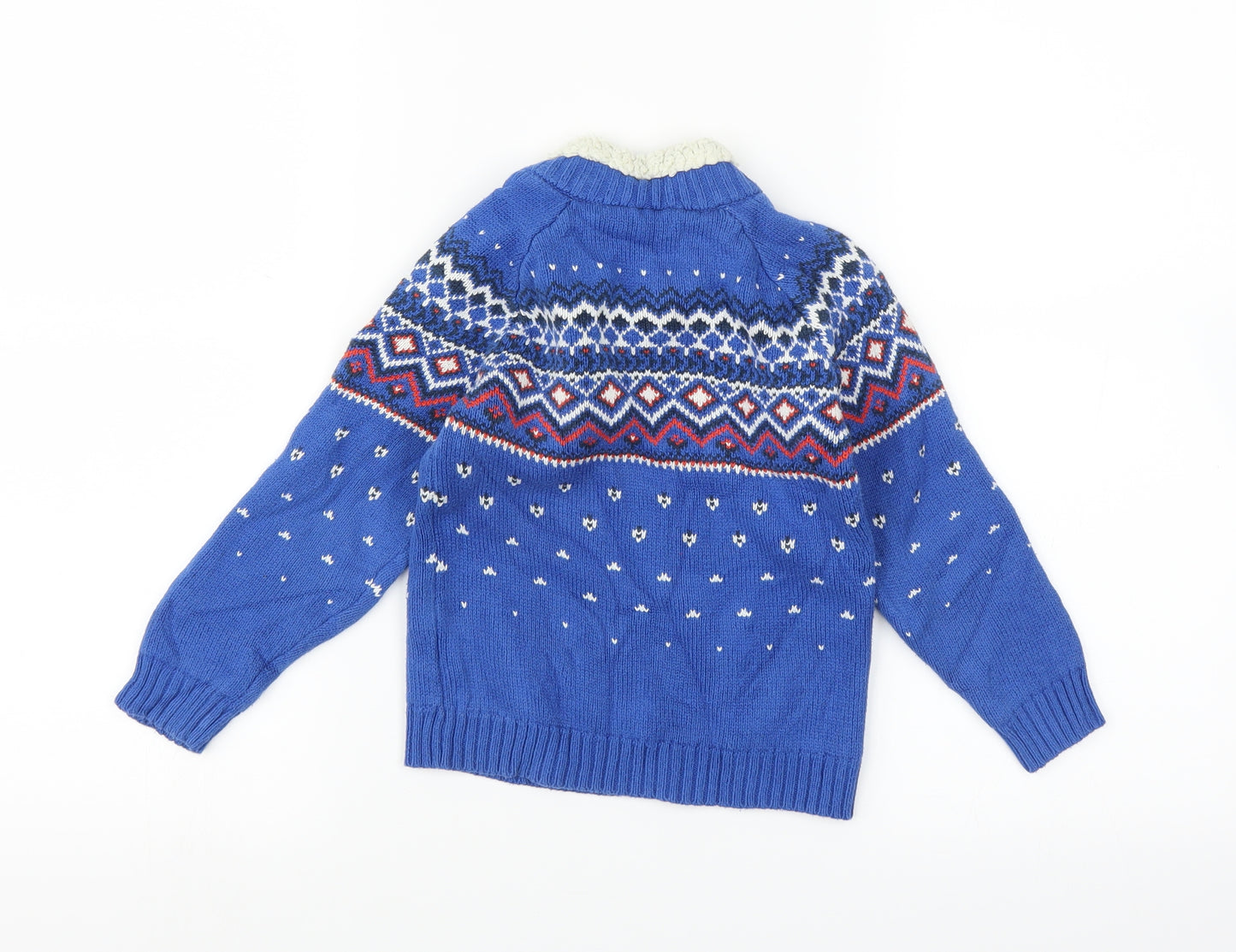 pusblu Boys Blue   Pullover Jumper Size 4 Years  - Christmas Jumper