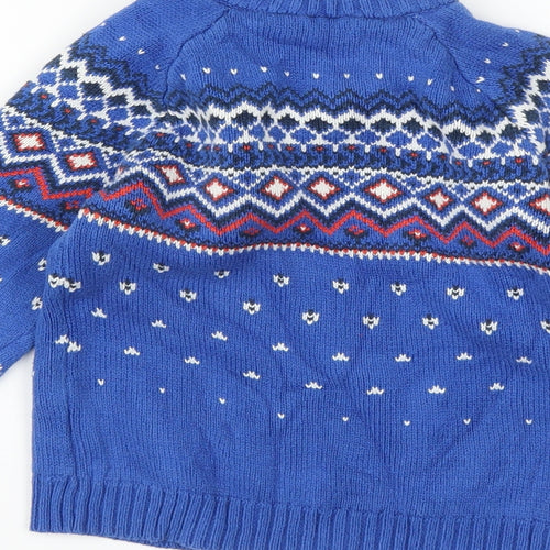 pusblu Boys Blue   Pullover Jumper Size 4 Years  - Christmas Jumper