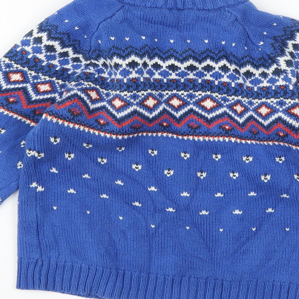 pusblu Boys Blue   Pullover Jumper Size 4 Years  - Christmas Jumper
