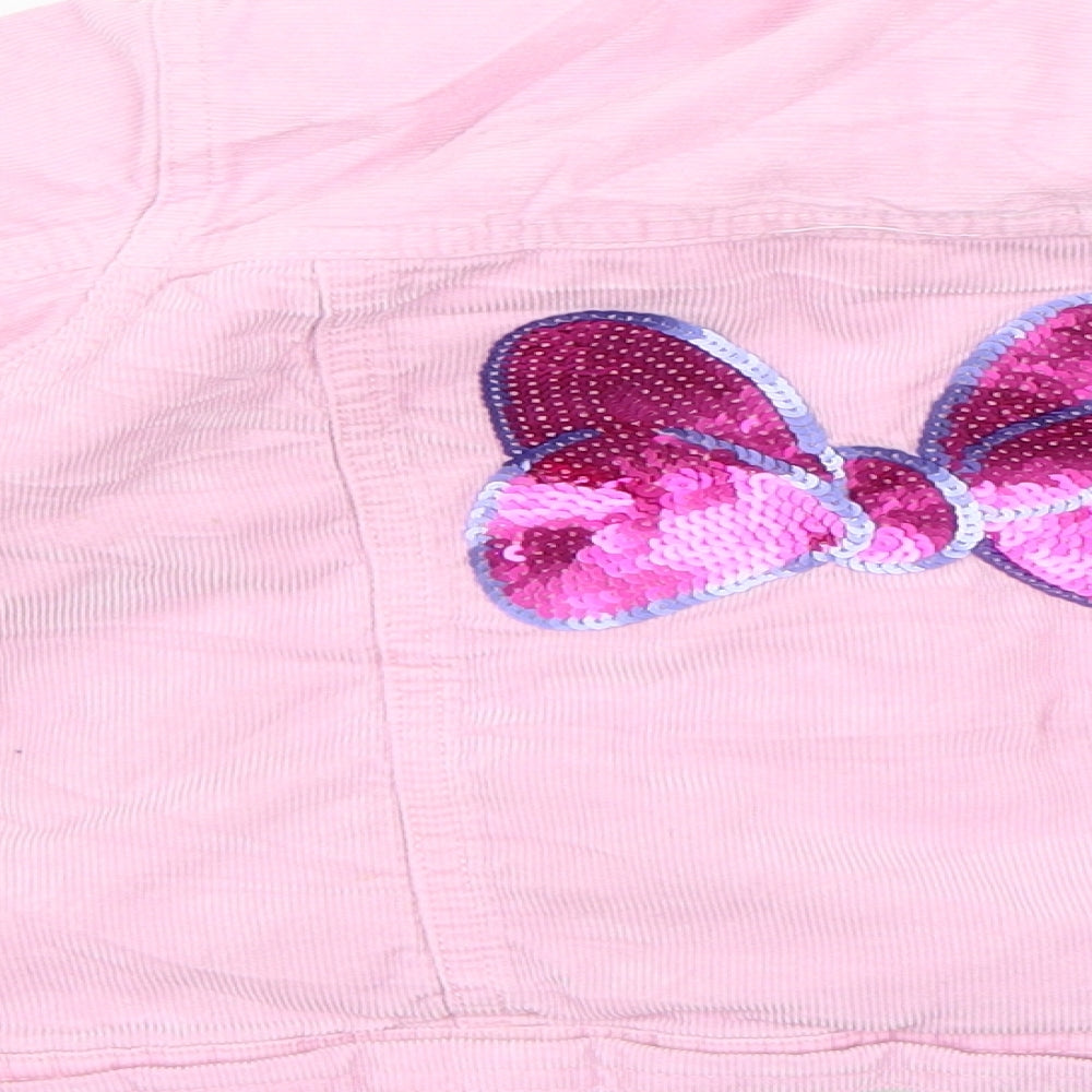 Disney Store Girls Pink  Corduroy Jacket  Size 5-6 Years  - Minnie Mouse