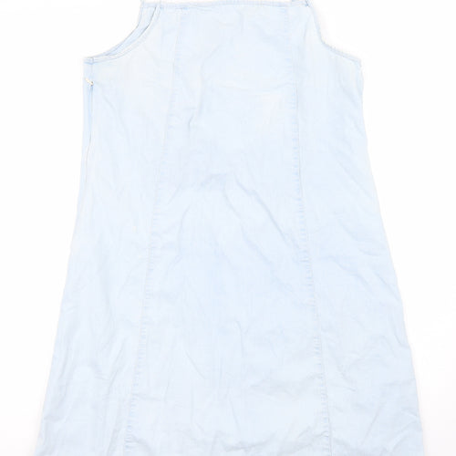Xijilai Womens Blue   Tank Dress  Size L