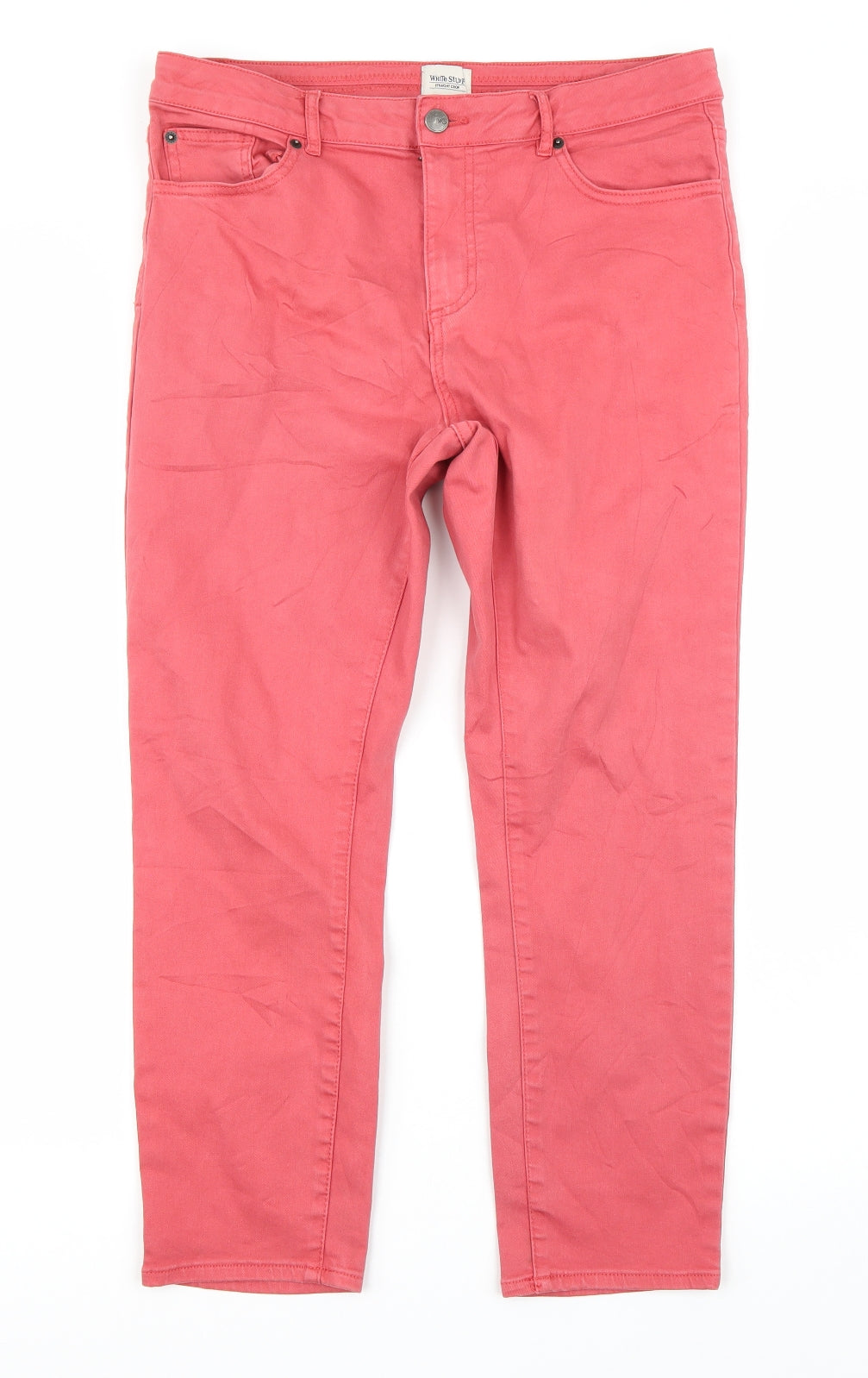 White Stuff Womens Red   Straight Jeans Size 14 L24 in - Cropped