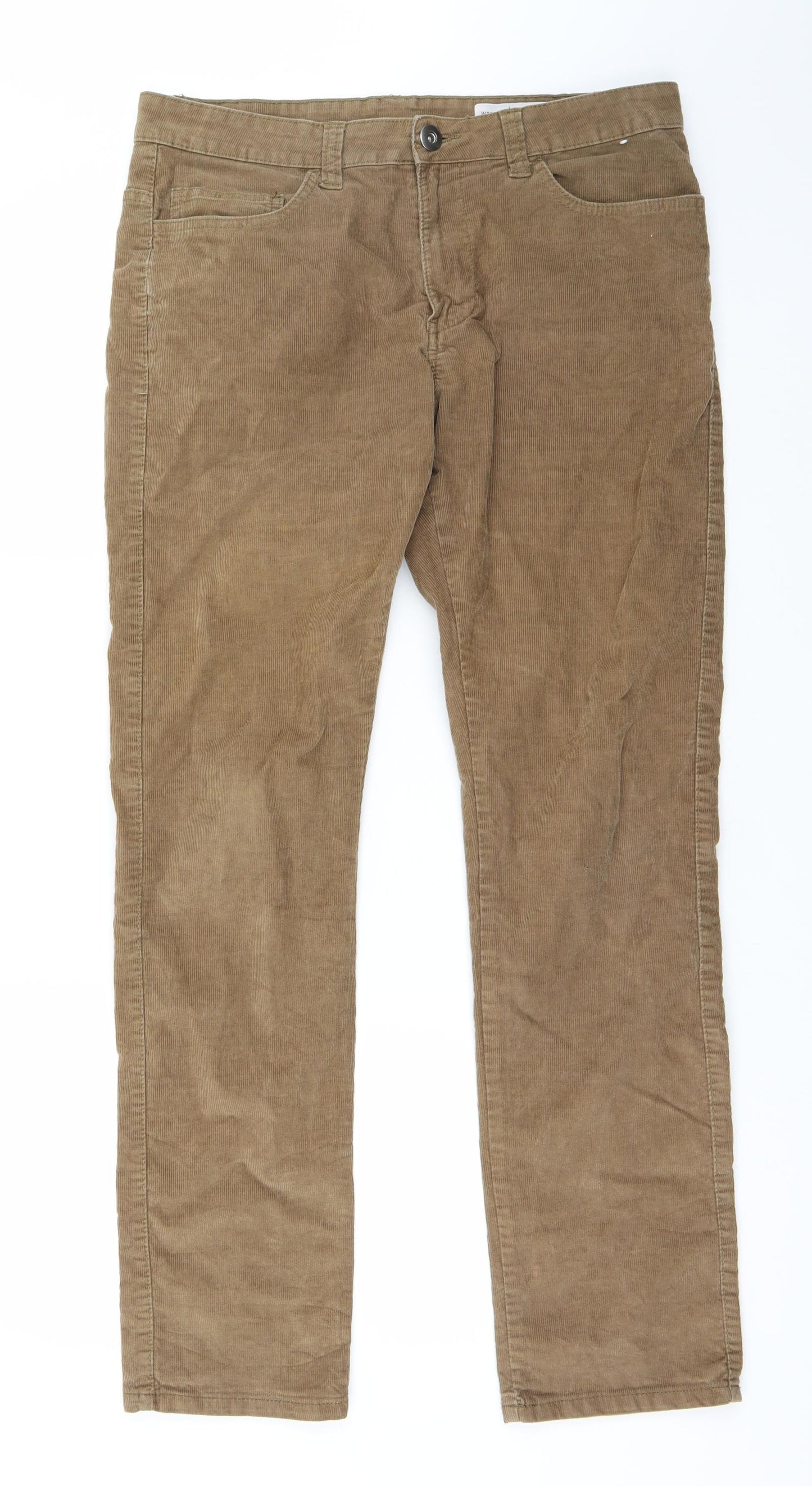 Denim & Co. Mens Brown  Corduroy Straight Jeans Size 30 in L32 in