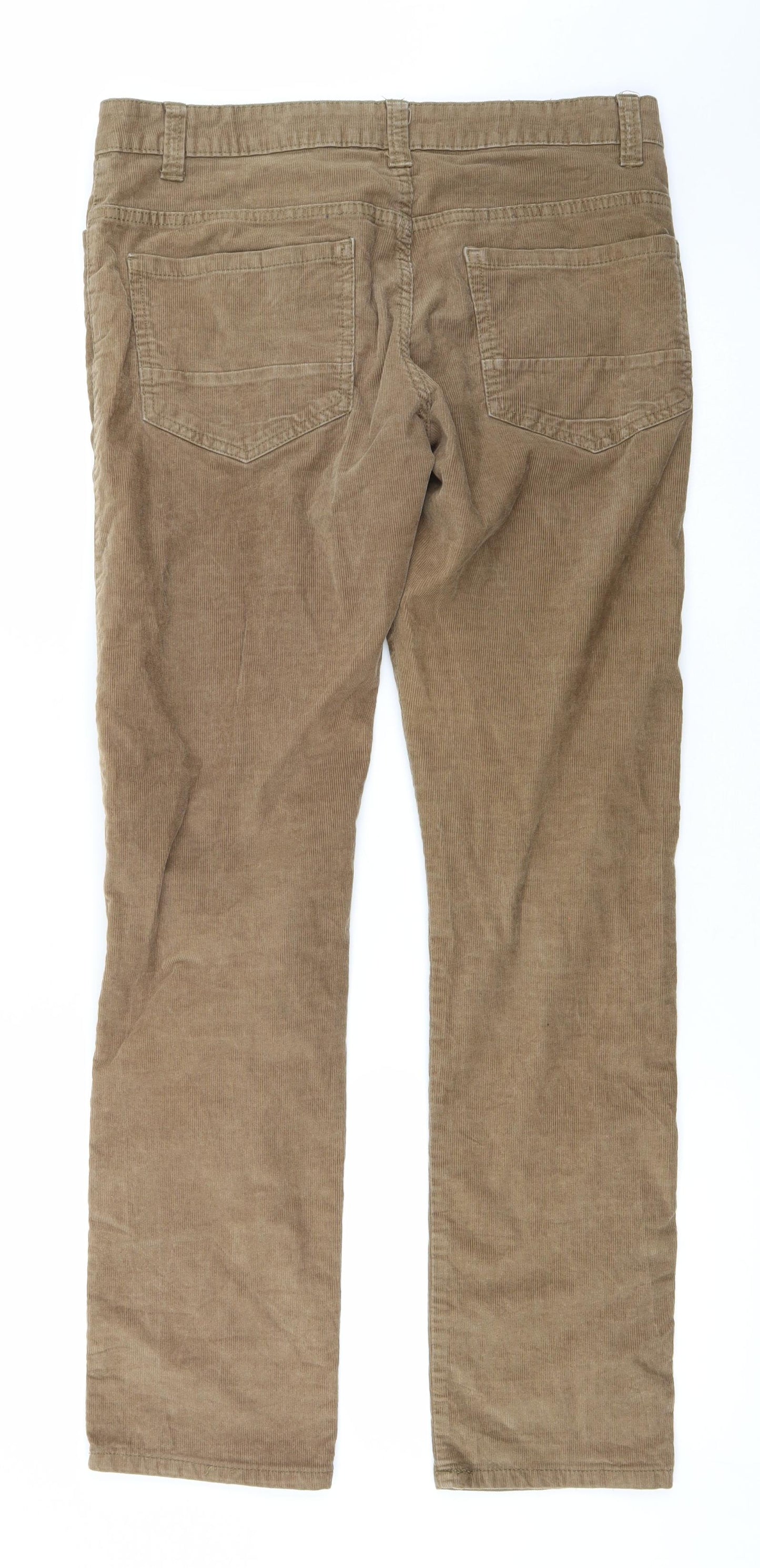 Denim & Co. Mens Brown  Corduroy Straight Jeans Size 30 in L32 in