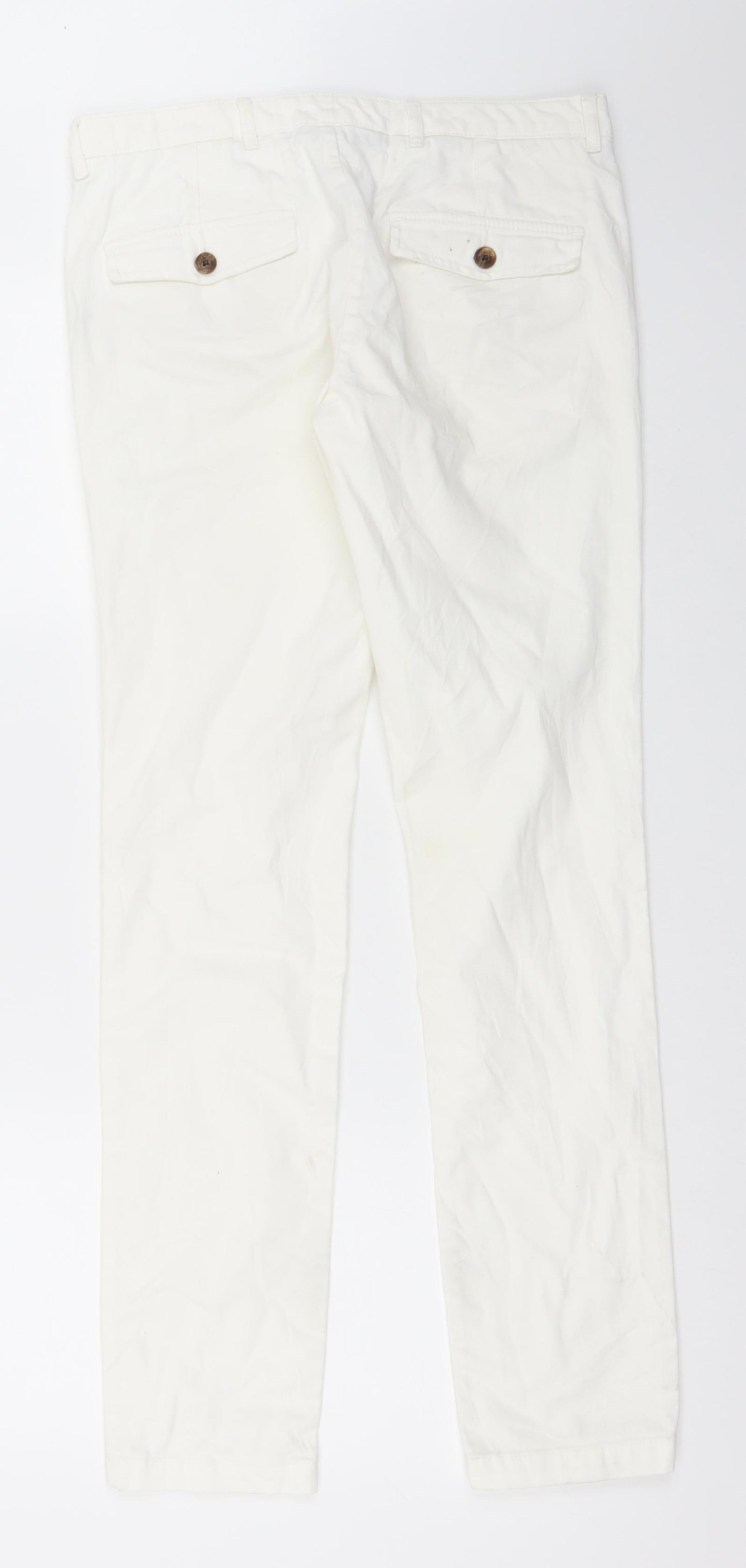Jack Wills Womens White   Straight Jeans Size 8 L31 in