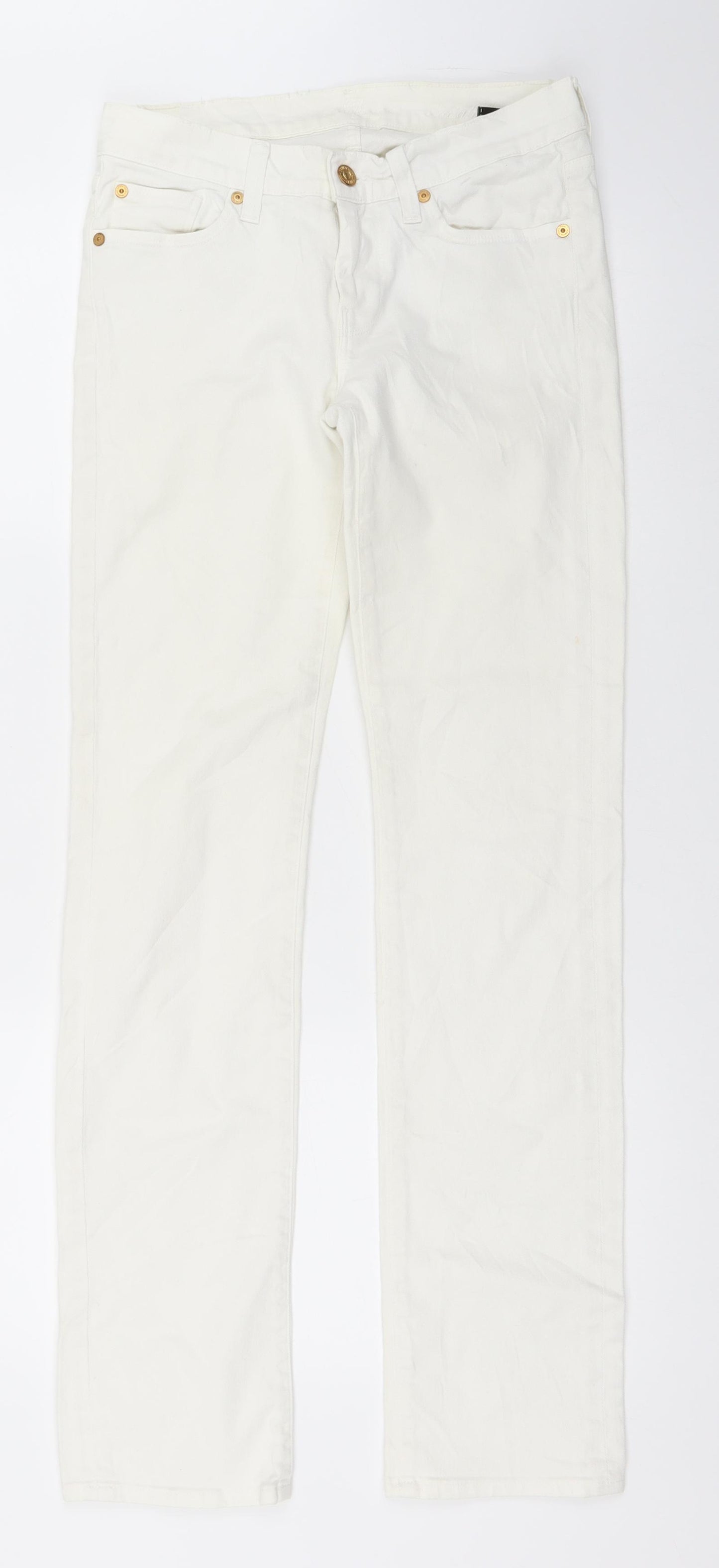 7 For All Mankind Womens White   Straight Jeans Size 28 in L31 in