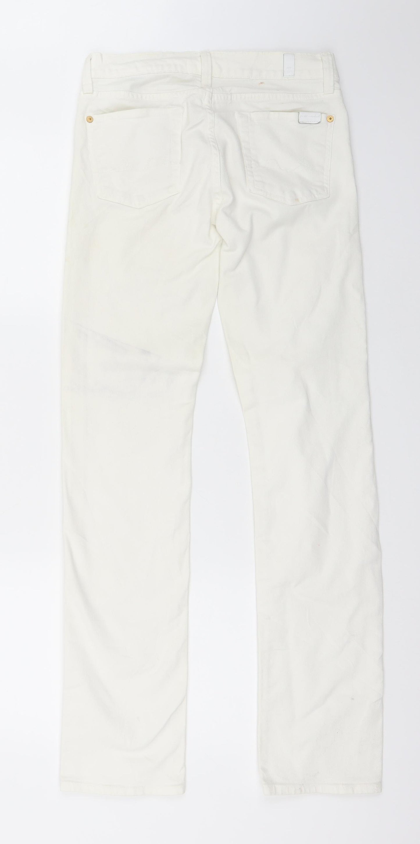 7 For All Mankind Womens White   Straight Jeans Size 28 in L31 in