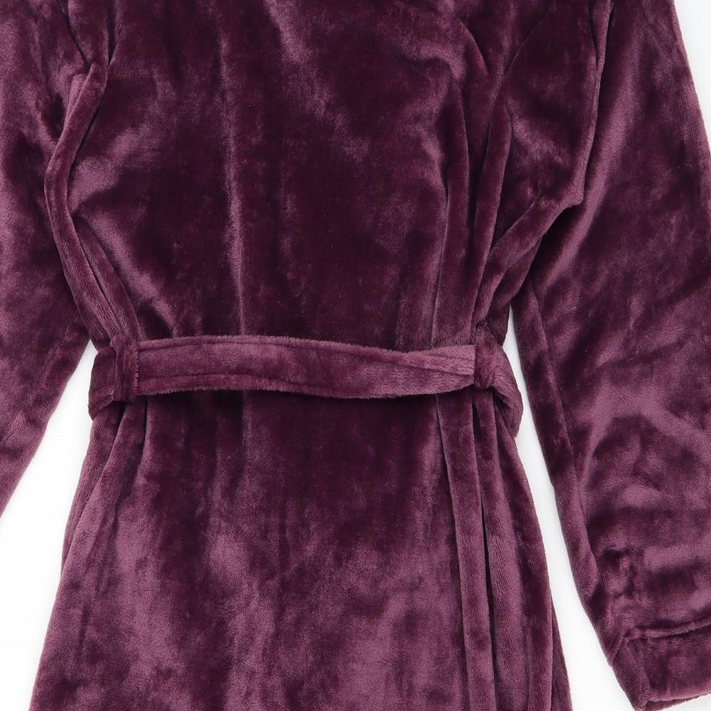 Marks and Spencer Womens Purple Solid   Gown Size 16  - Extra Soft