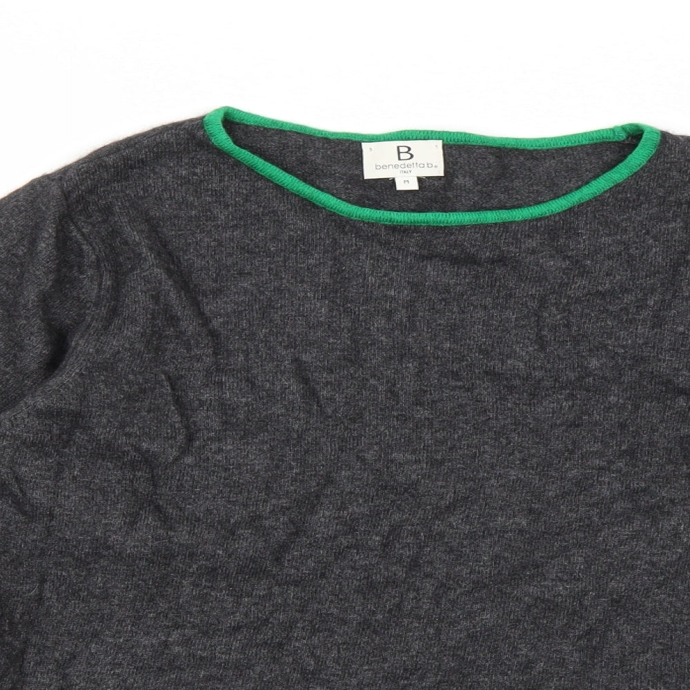 Benedetta.b Womens Grey   Pullover Jumper Size M  - Asymmetric Hem