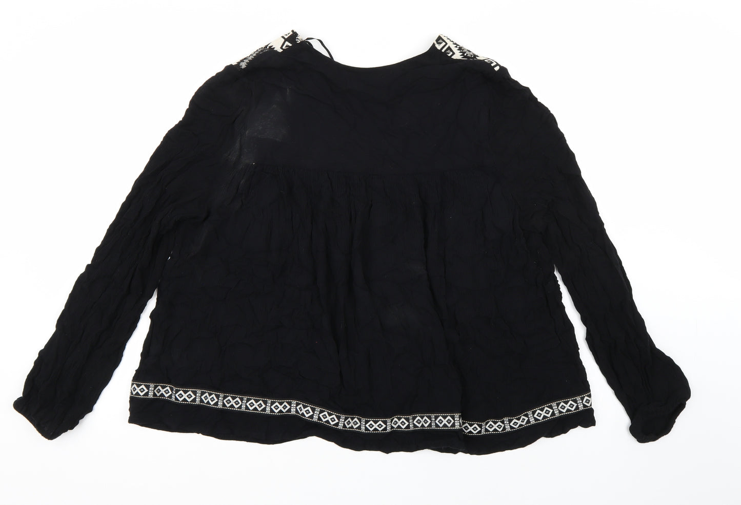 Papaya Womens Black   Basic Blouse Size 16  - Embellished Shoulders