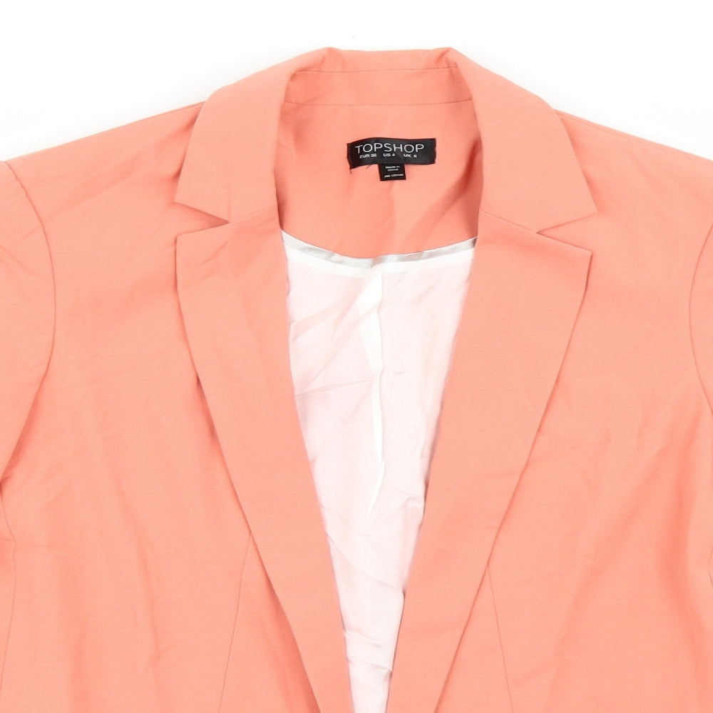 Topshop Womens Pink   Jacket Blazer Size 8