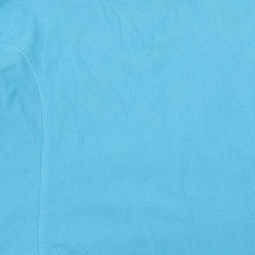 Lands End Womens Blue  Fleece Full Zip Sweatshirt Size L