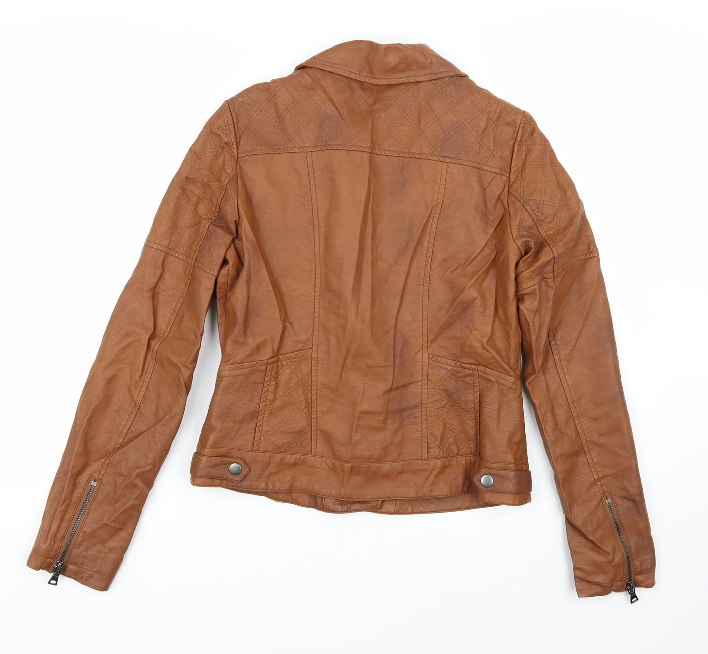 Oasis Womens Brown   Jacket  Size S  - Faux Leather