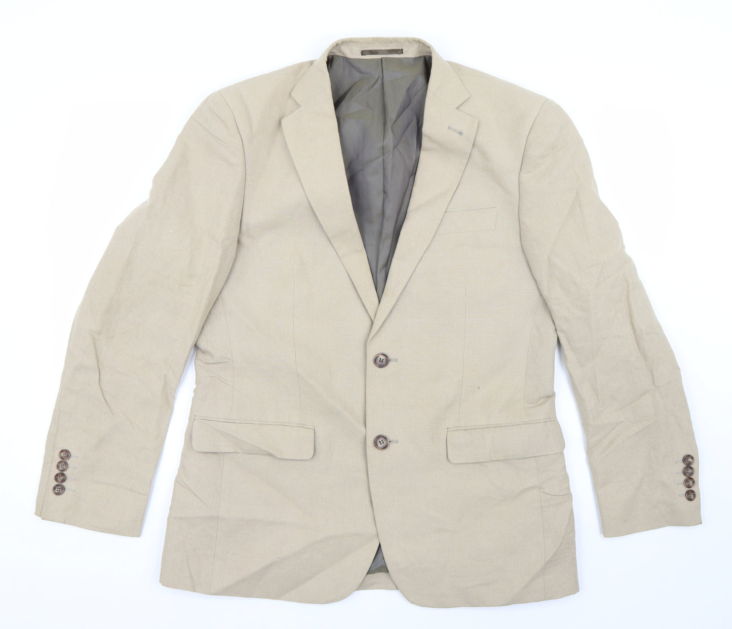 TU Mens Beige   Biker Jacket Size 38