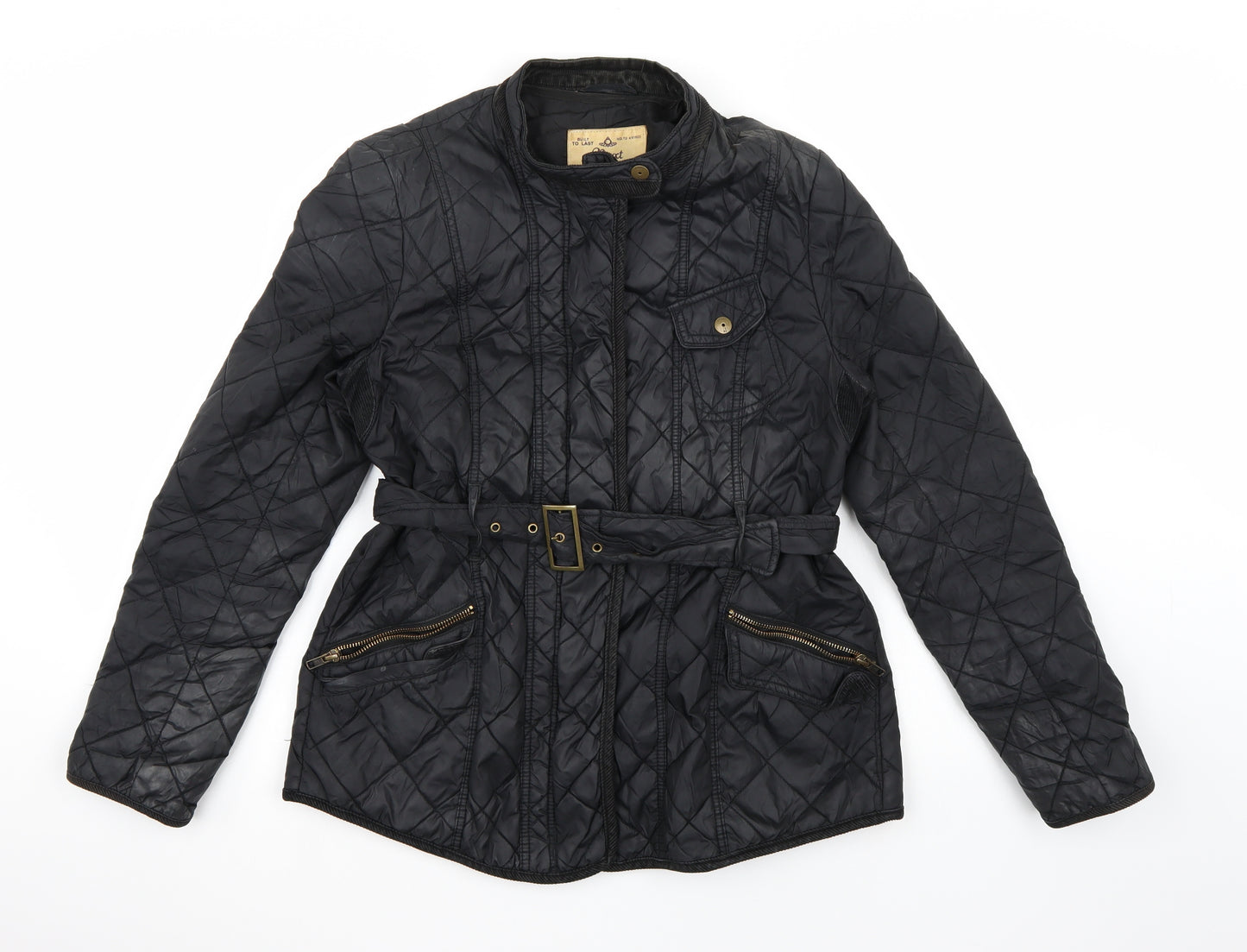 NEXT Womens Black   Quilted Coat Size 14