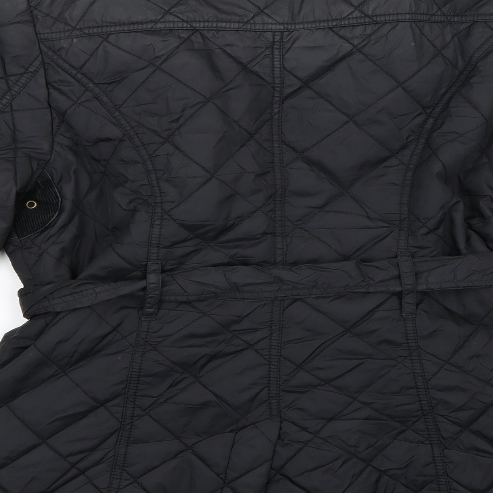 NEXT Womens Black   Quilted Coat Size 14