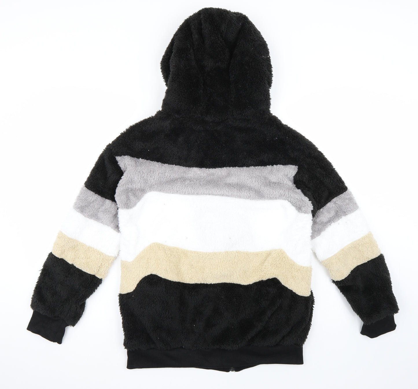 Preworn Womens Black Colourblock  Full Zip Sweatshirt Size XL  - Fluffy