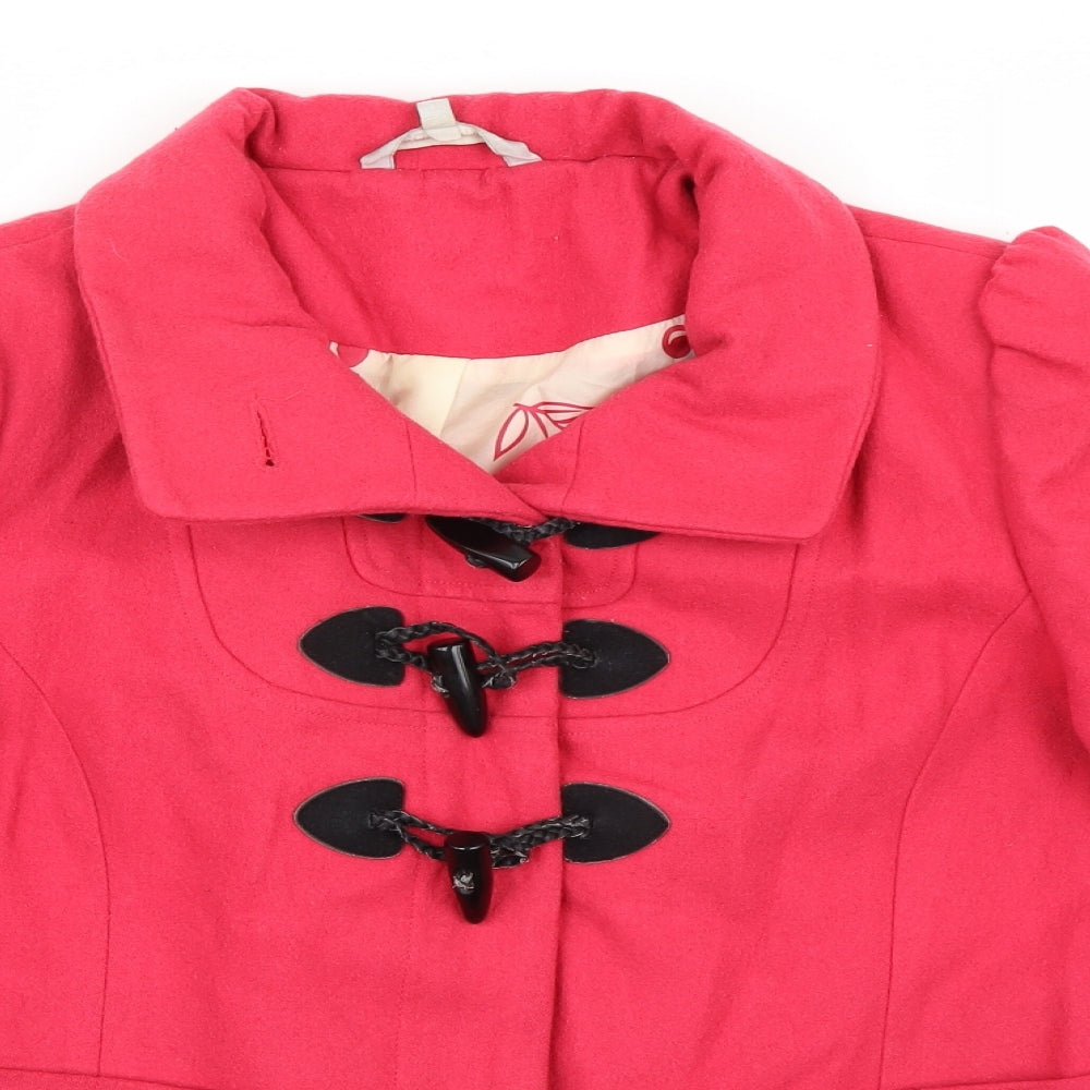 Red Herring Womens Pink   Pea Coat Coat Size 12
