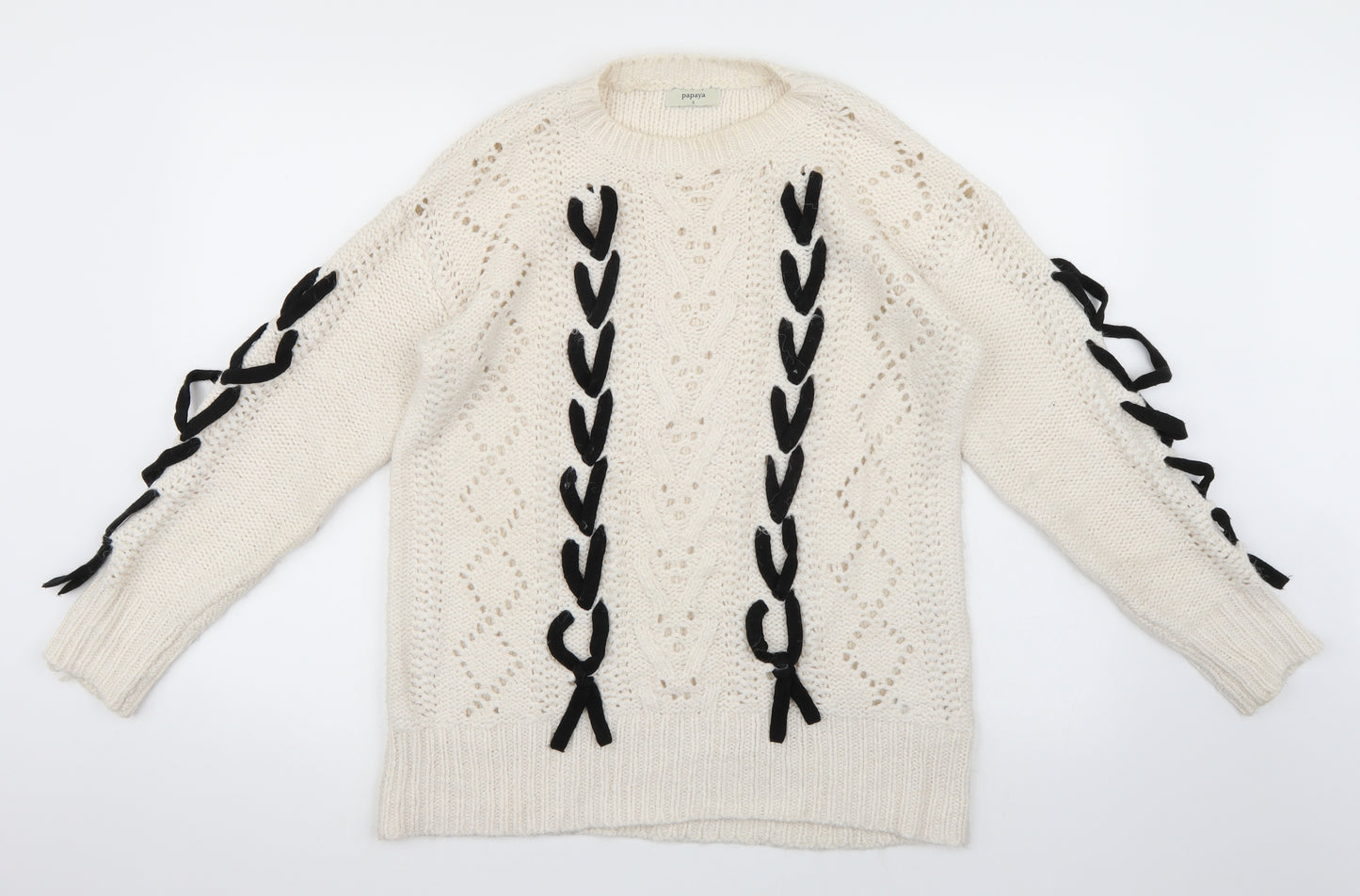 Papaya Womens Beige   Pullover Jumper Size S