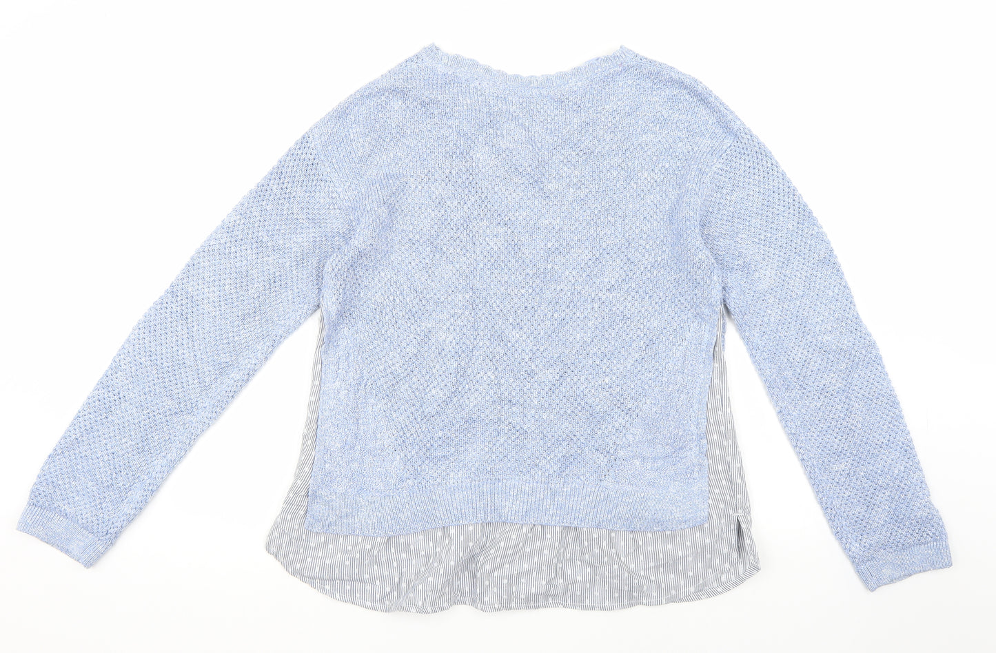 Marks and Spencer Womens Blue   Pullover Jumper Size 14  - Shirt Underlay