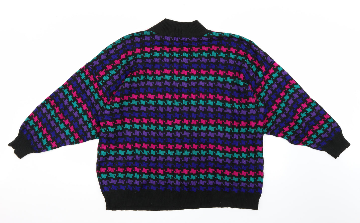 Victoria Jones Womens Multicoloured Geometric  Pullover Jumper Size 2XL