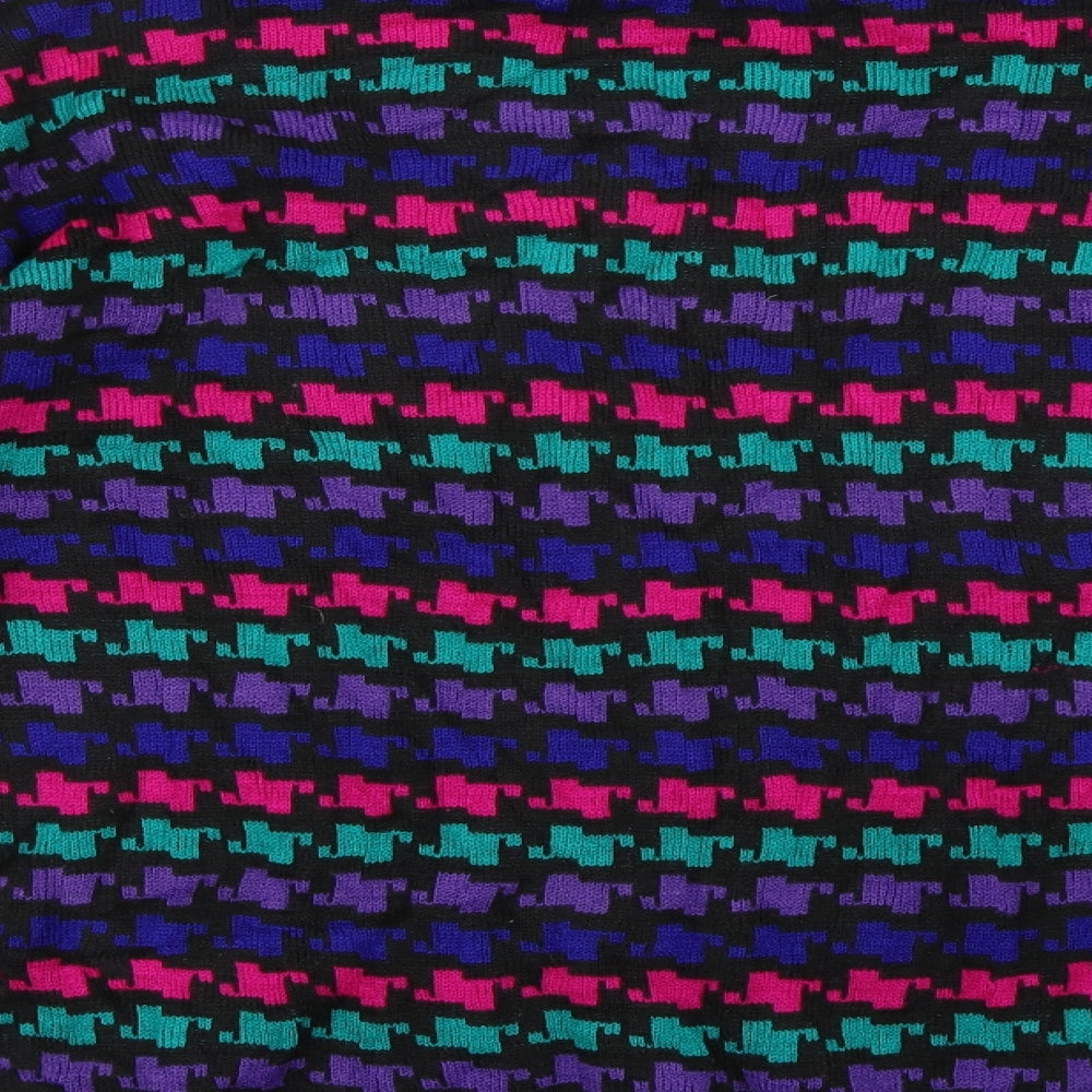 Victoria Jones Womens Multicoloured Geometric  Pullover Jumper Size 2XL